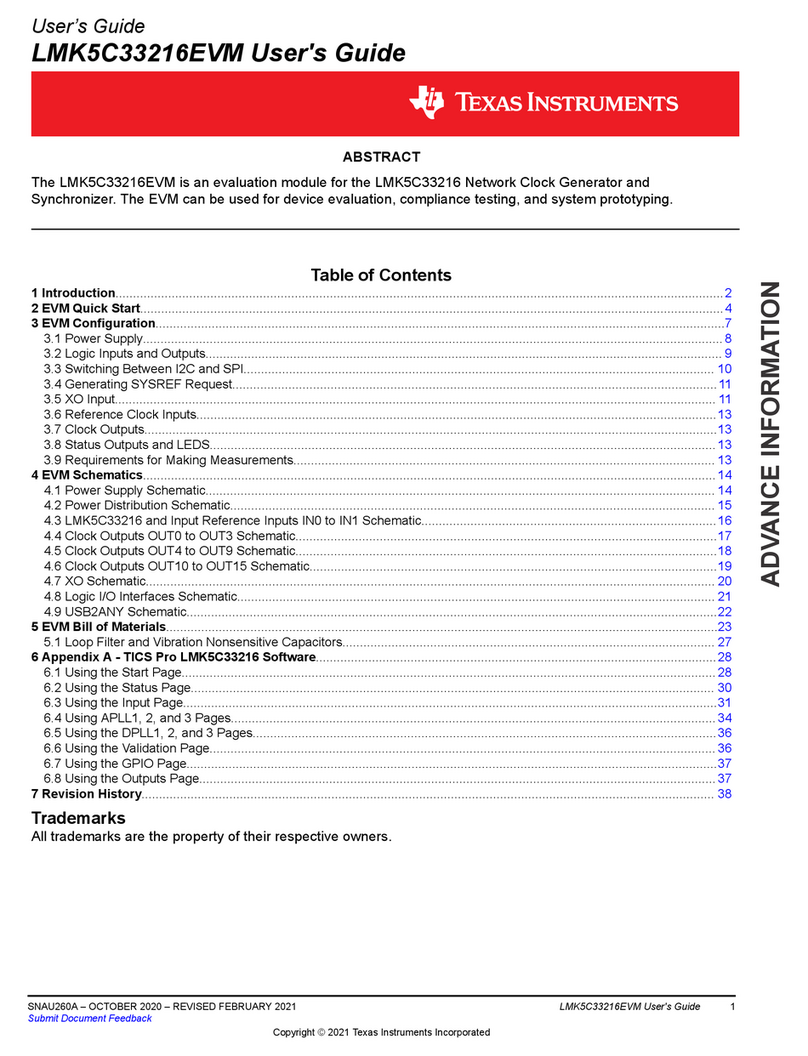 Texas Instruments LMK5C33216EVM user guide