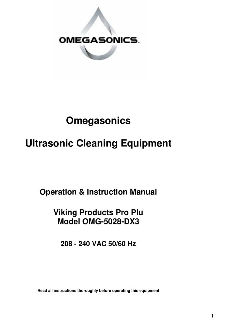 Omegasonics Viking Pro Plu Operation & instruction manual