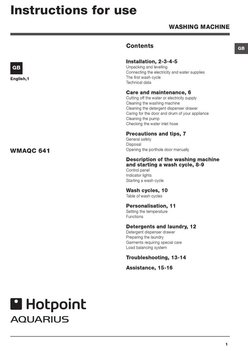 Hotpoint AQUARIUS WMAQC 641 User manual