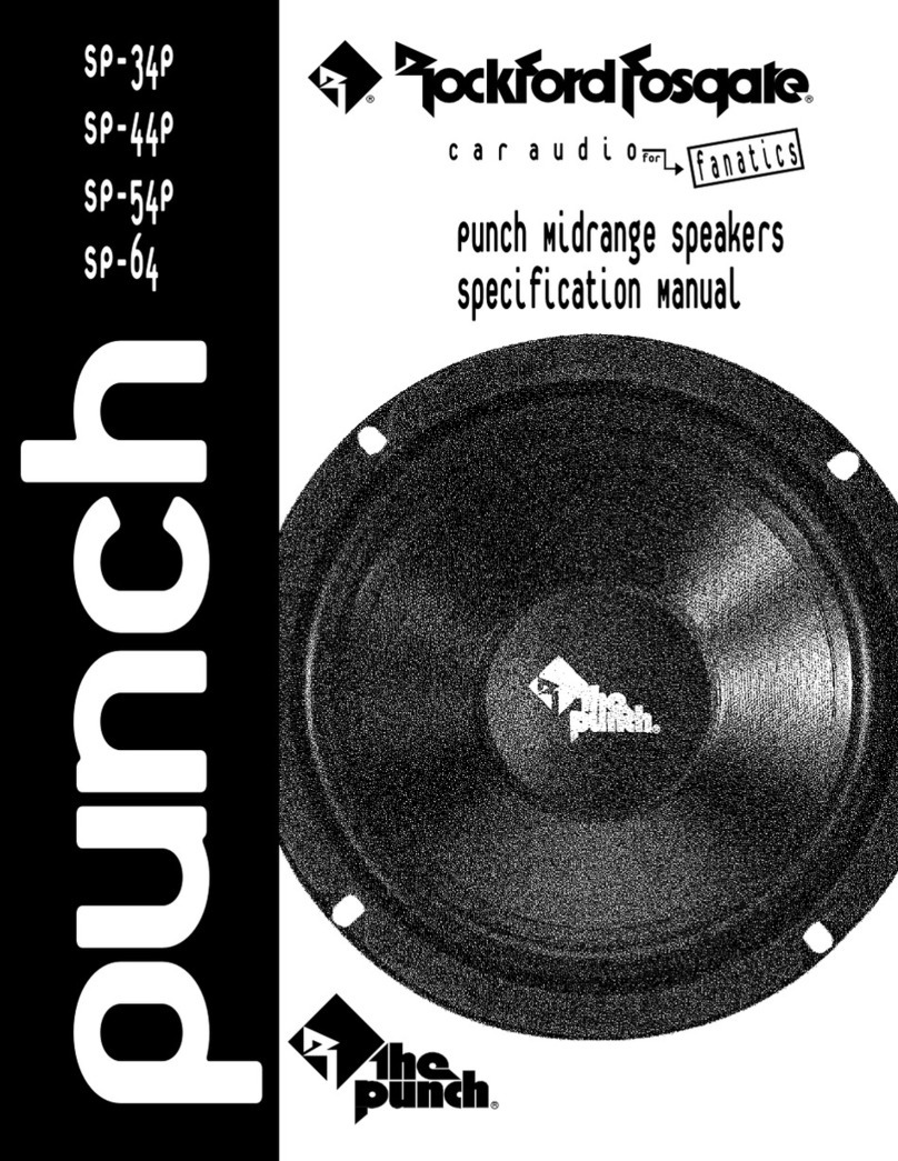Rockford Fosgate punch SP-34P User manual