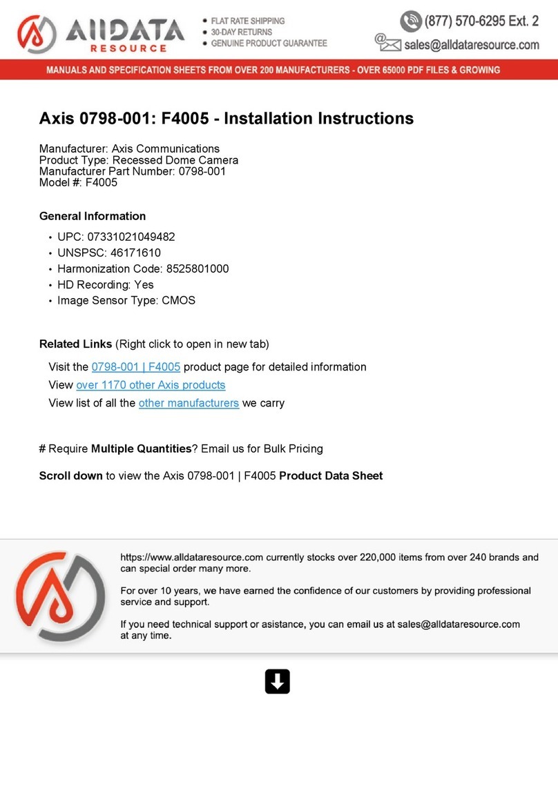 Axis F4005 installation instructions