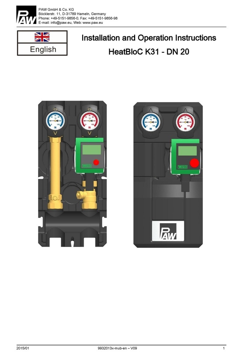 PAW HeatBloC K31 - DN 20 Assembly, installation and operation instructions