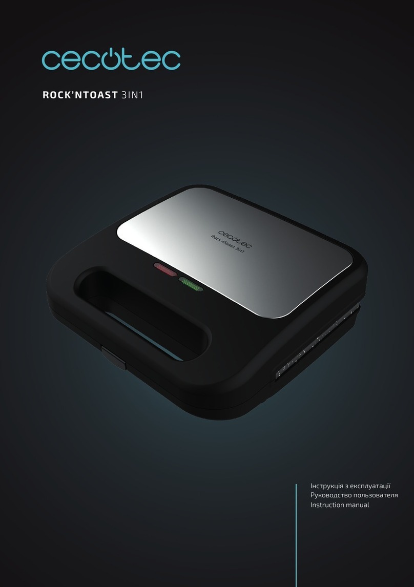 cecotec ROCK'NTOAST 3IN1 User manual cecotec ROCK'NTOAST 3IN1 User manual