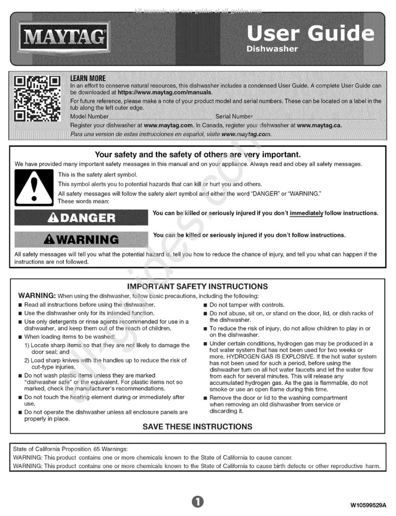 Maytag W10599529A User manual
