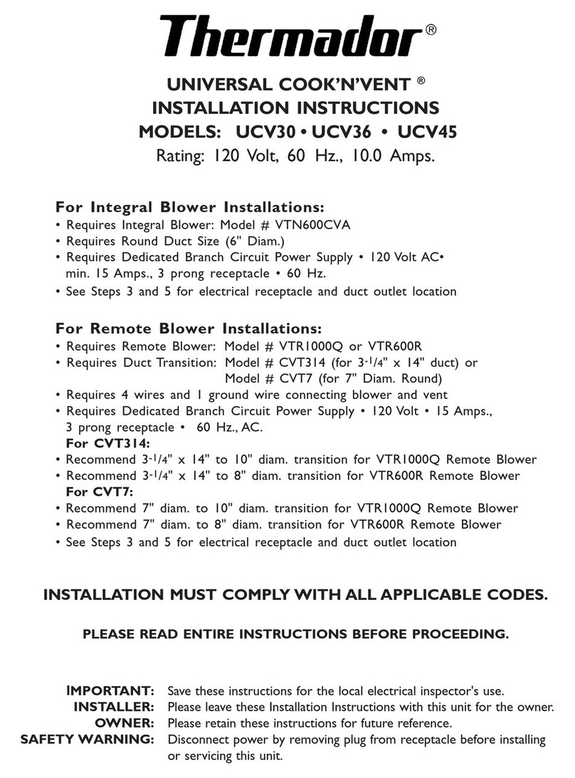 Thermador UCV45 manual