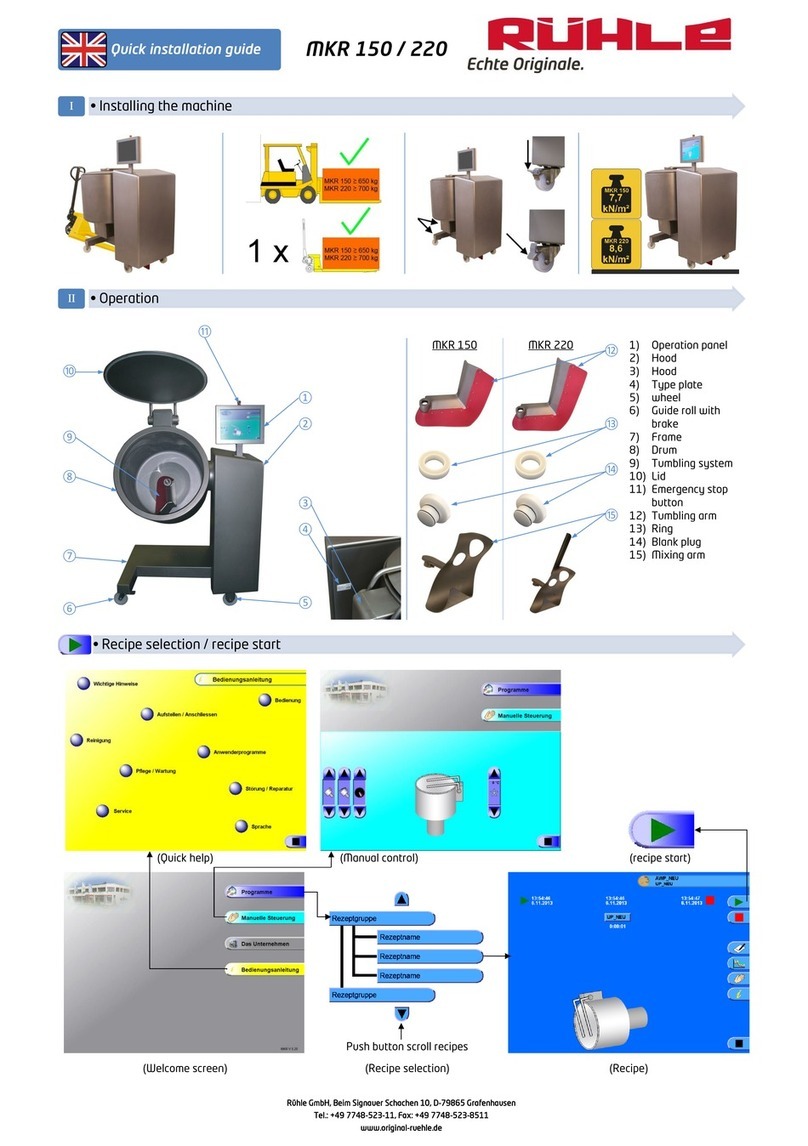 Rühle MKR 150 Quick installation guide