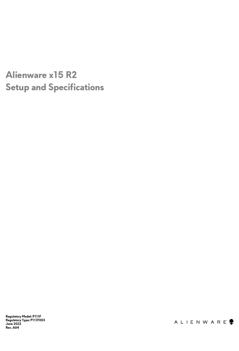 Alienware x15 R2 Operation and maintenance manual Alienware x15 R2 Operation and maintenance manual