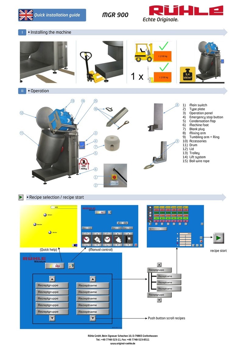 Ruhle MGR 900 Quick installation guide
