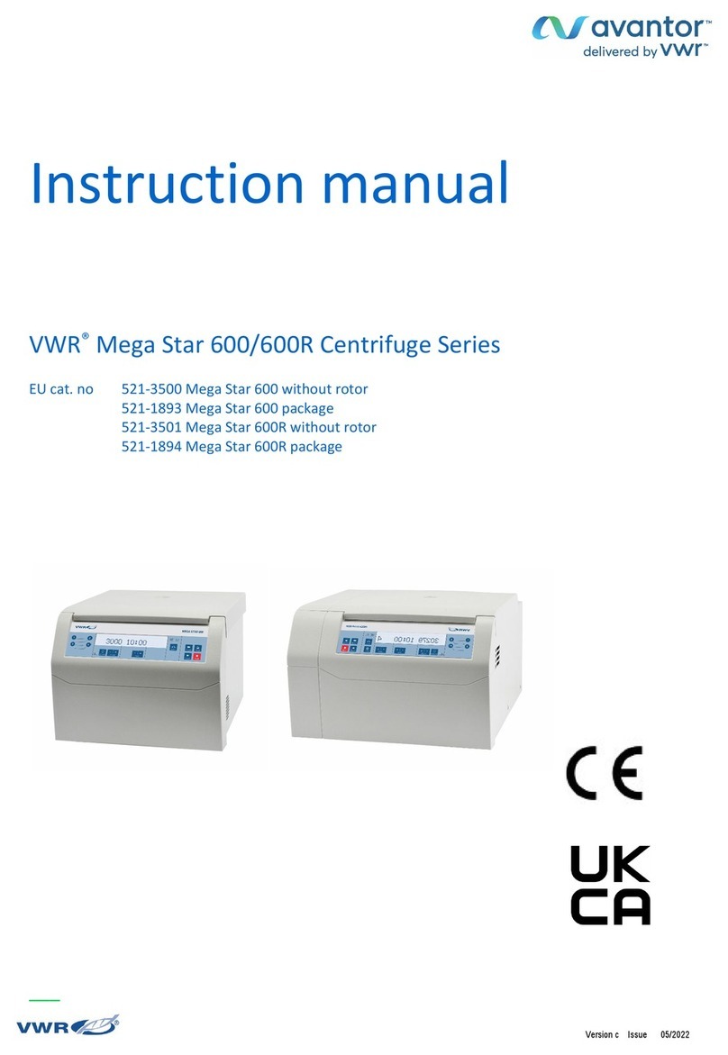 VWR avantor 521-3500 Mega Star 600 User manual