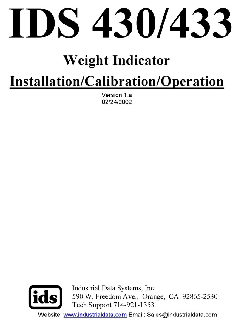 Industrial Data Systems IDS 430 Installation/Calibration/Operation