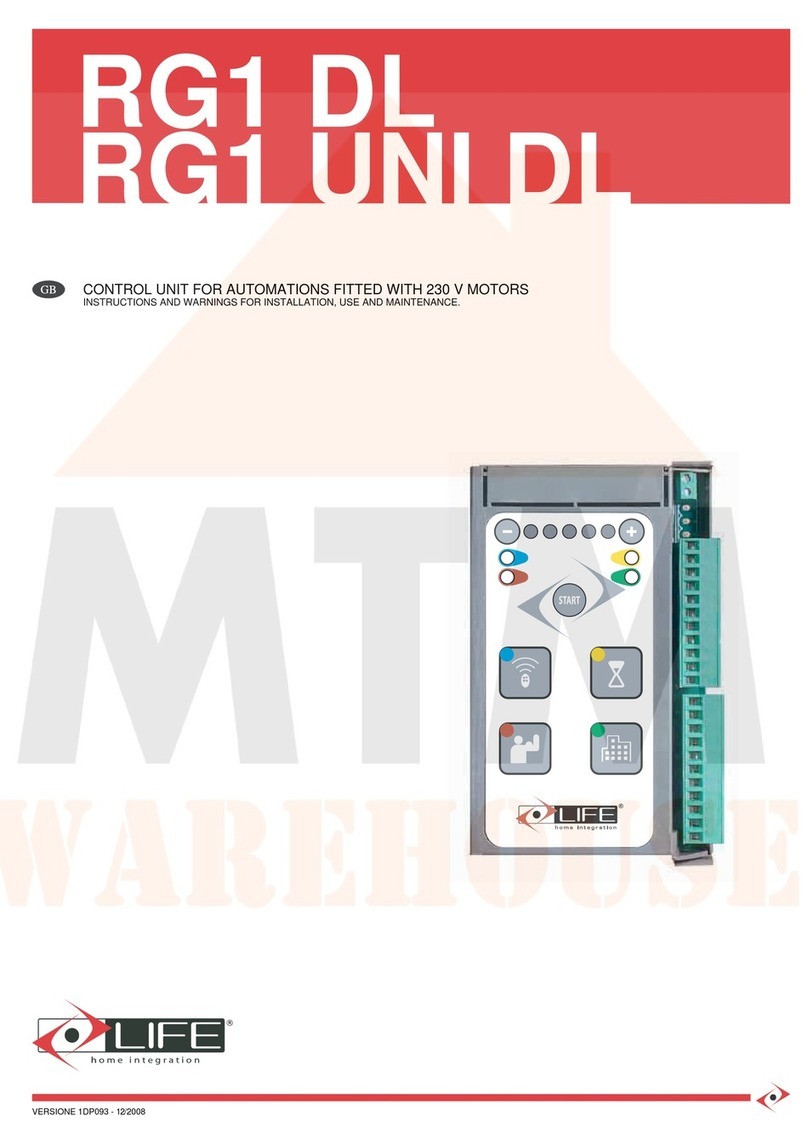 LIFE home integration RG1 DL Technical specifications