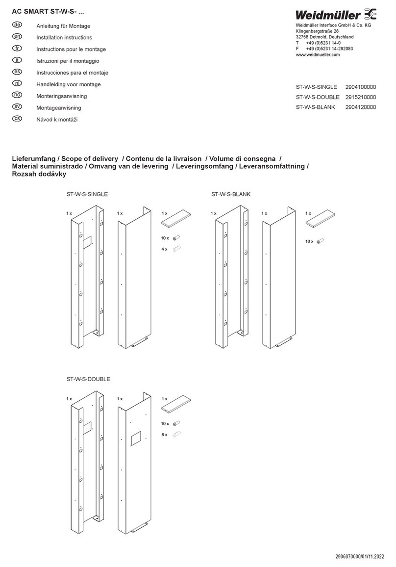 Weidmüller ST-W-S-SINGLE installation instructions