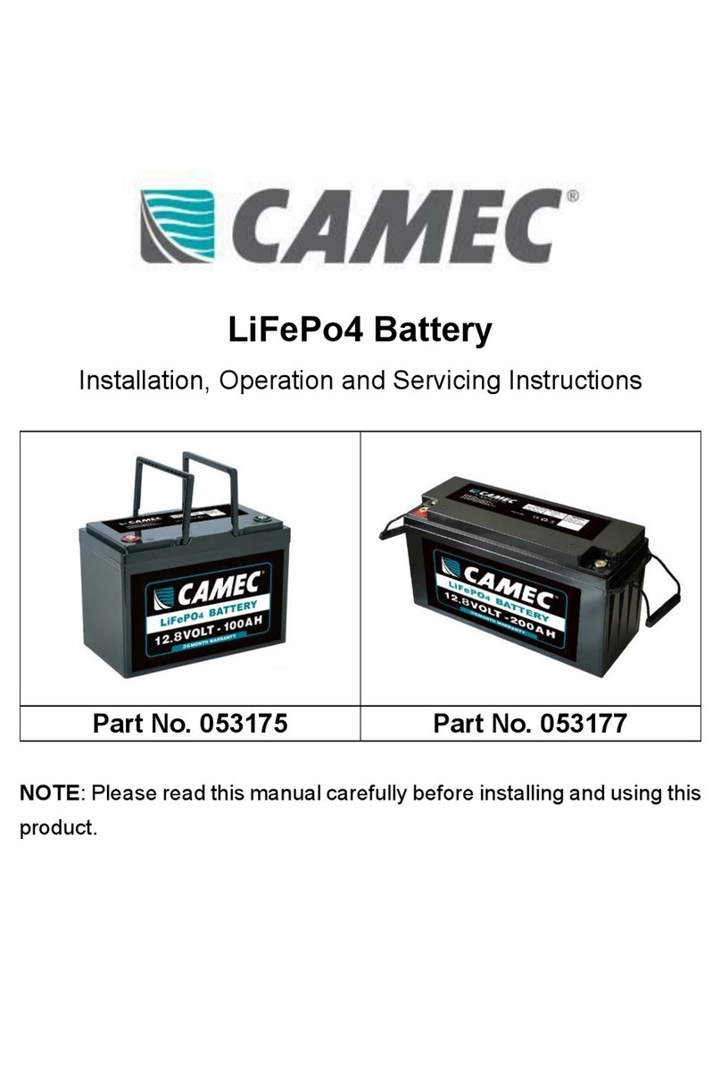 Camec 053175 Installation, operation and servicing manual