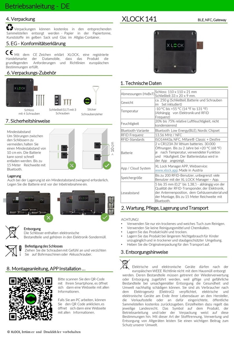 XLOCK 141 instruction manual