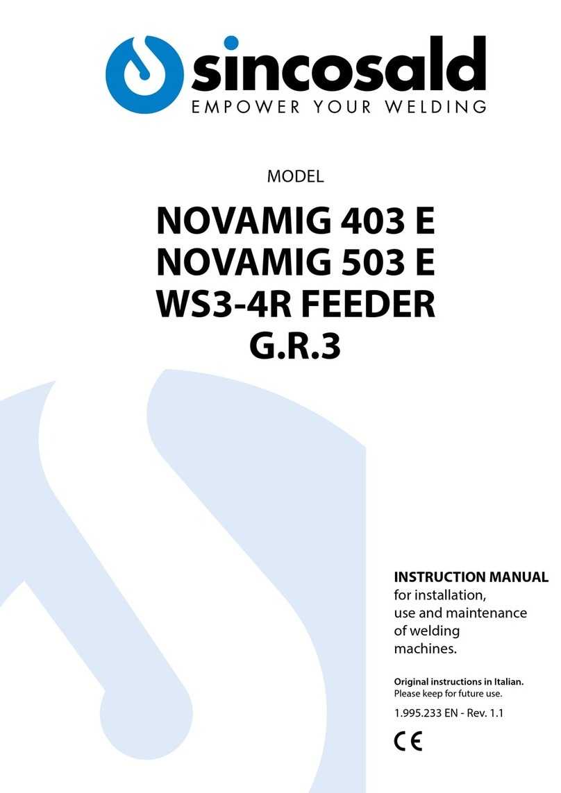 SincoSald NOVAMIG 403 E Instruction manual for installation, use and maintenance SincoSald NOVAMIG 403 E Instruction manual for installation, use and maintenance