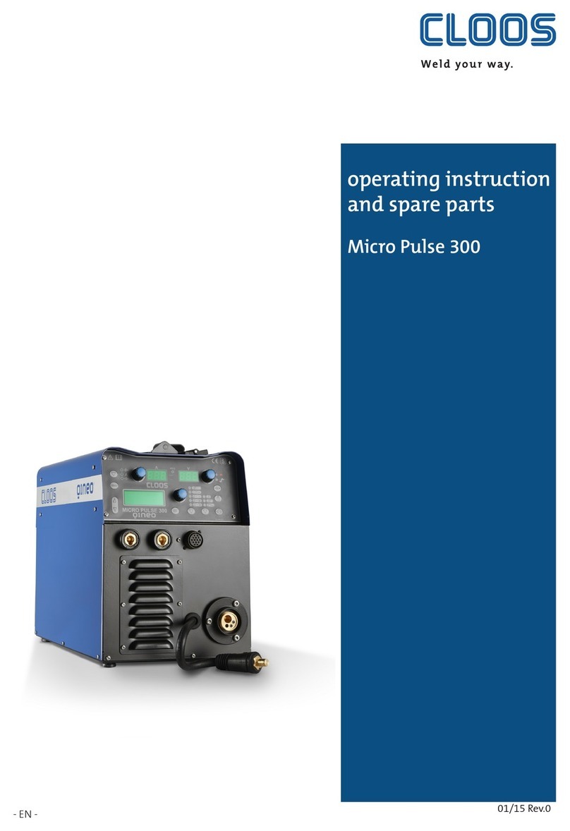 Cloos Micro Pulse 300 Operating instructions and spare parts list