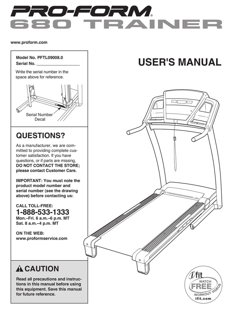 ICON PRO-FORM 680 TRAINER User manual