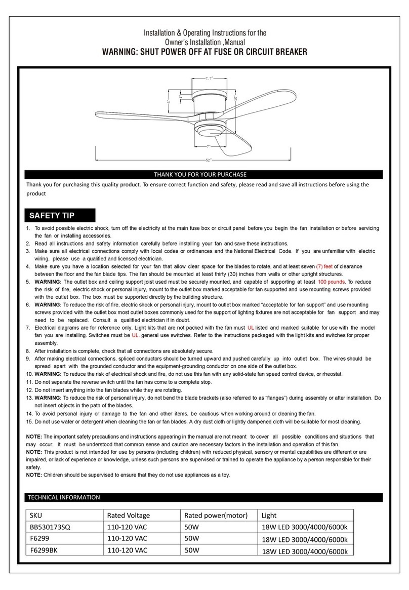 Parrot Uncle F6299BK Installation & operating instructions