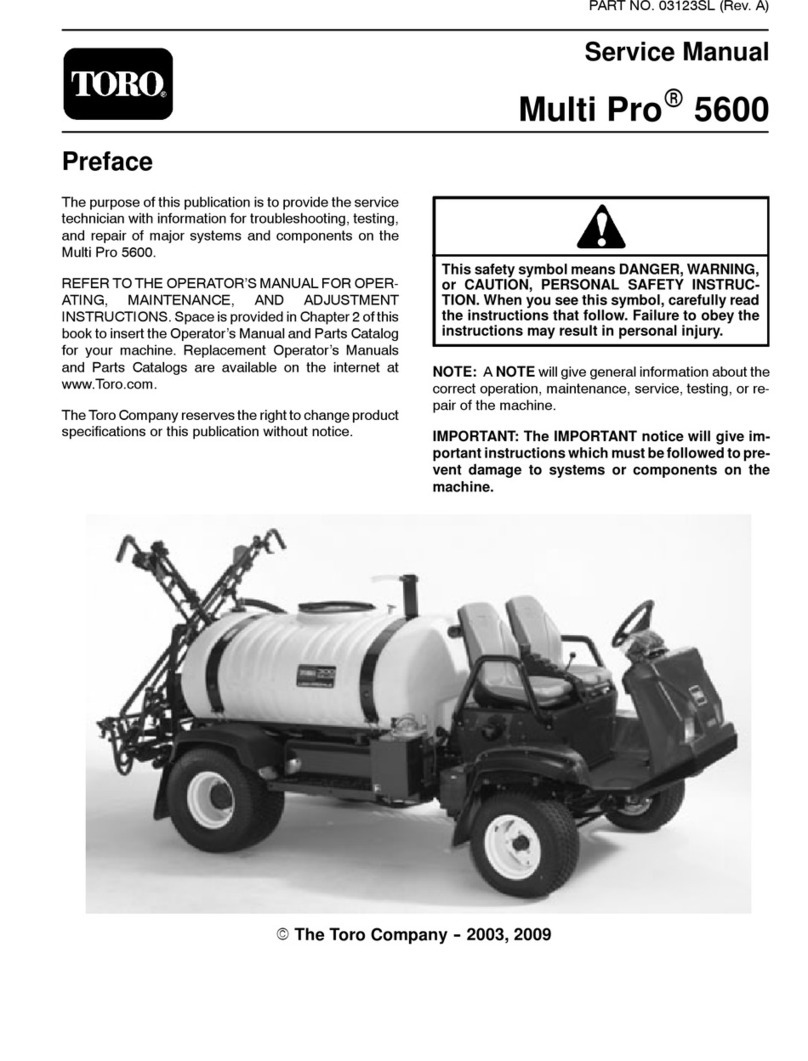 Toro MULTI PRO 5600 Service manual