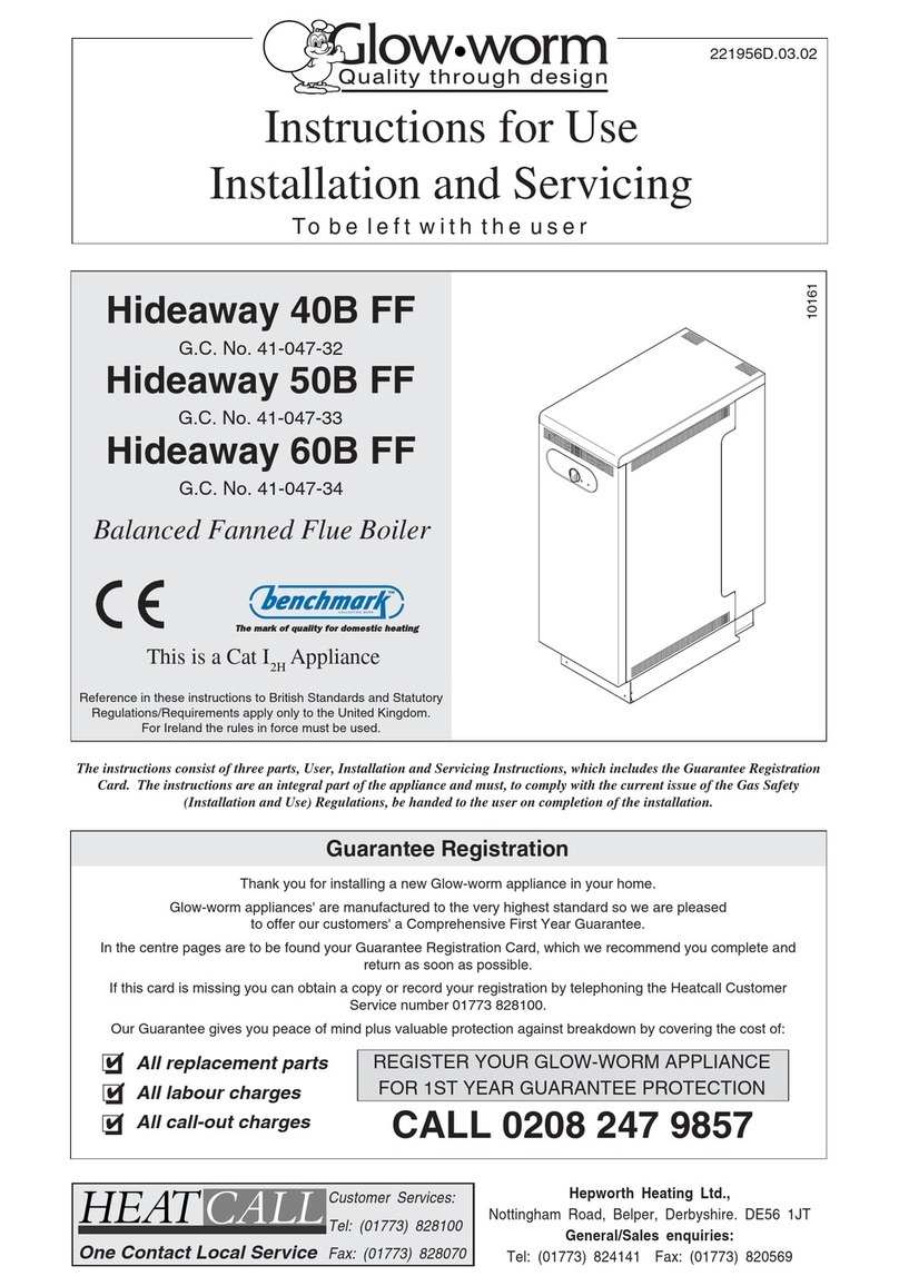Glowworm Hideaway 40B FF User manual