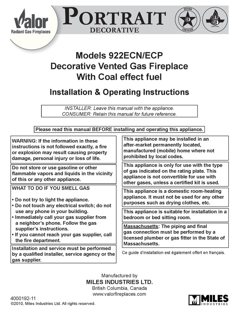 Miles Industries Valor Portrait 922ECN/ECP Manual Miles Industries Valor Portrait 922ECN/ECP Manual