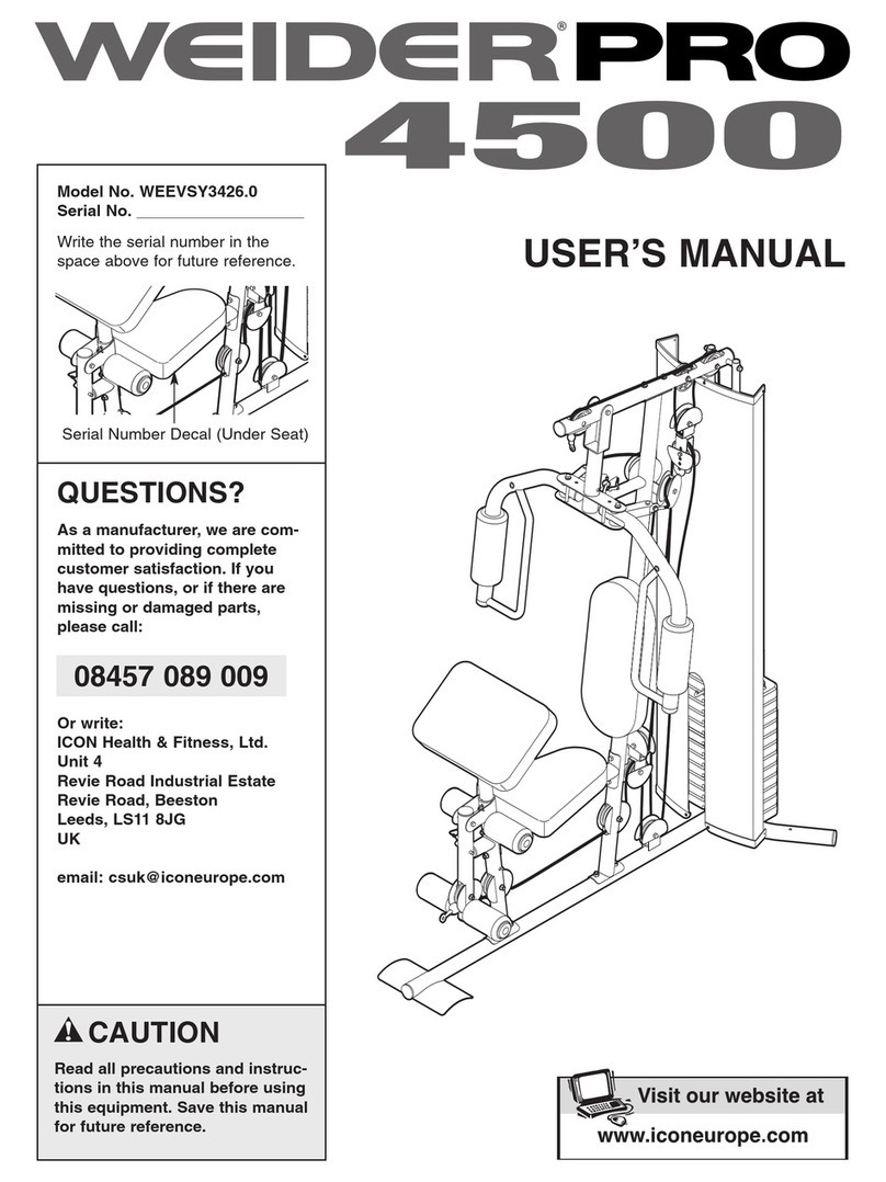 ICON WEIDER PRO 4500 user manual