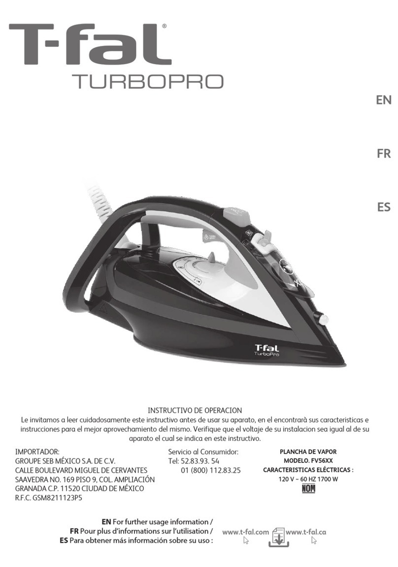 T-Fal Turbo Pro FV56 Series User manual