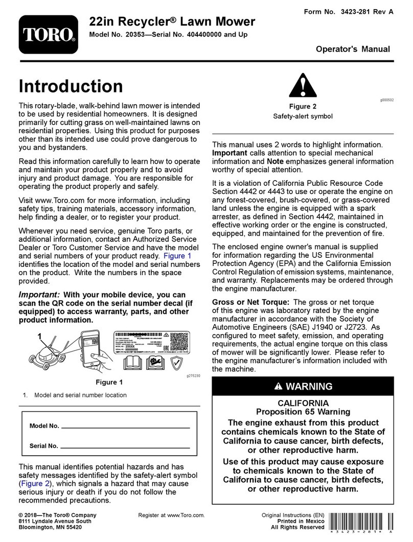 Toro StreamLine 20353 Operator's manual