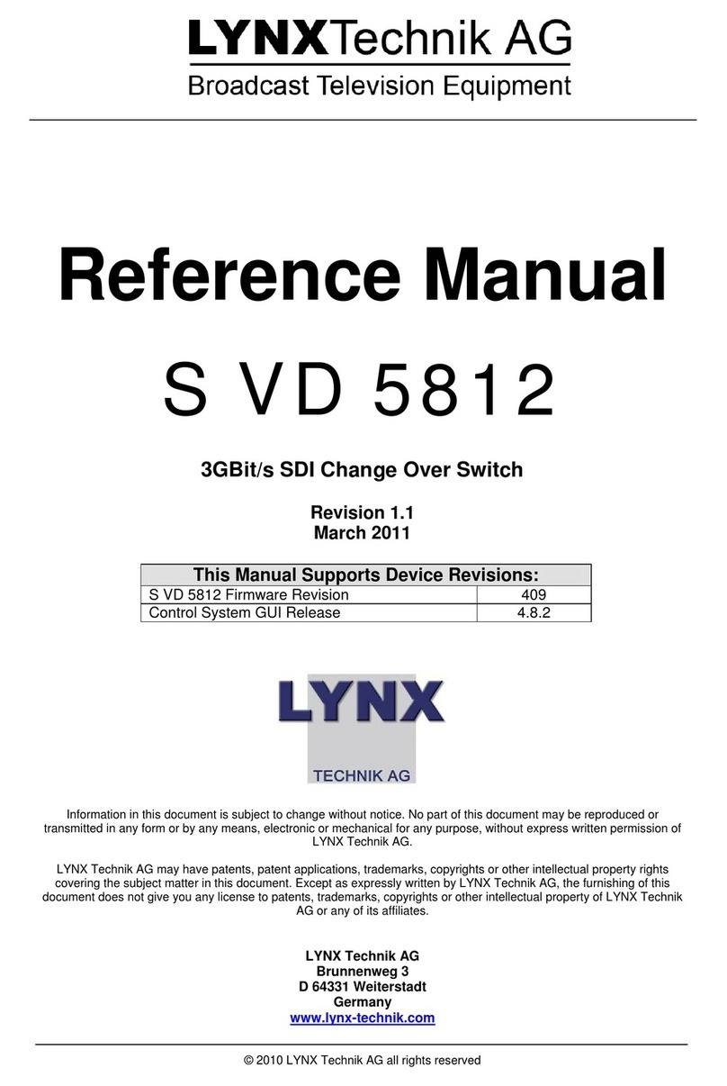 Lynx S VD 5812 Reference manual