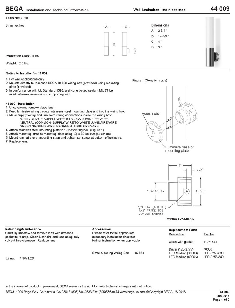 BEGA 44 009 installation guide
