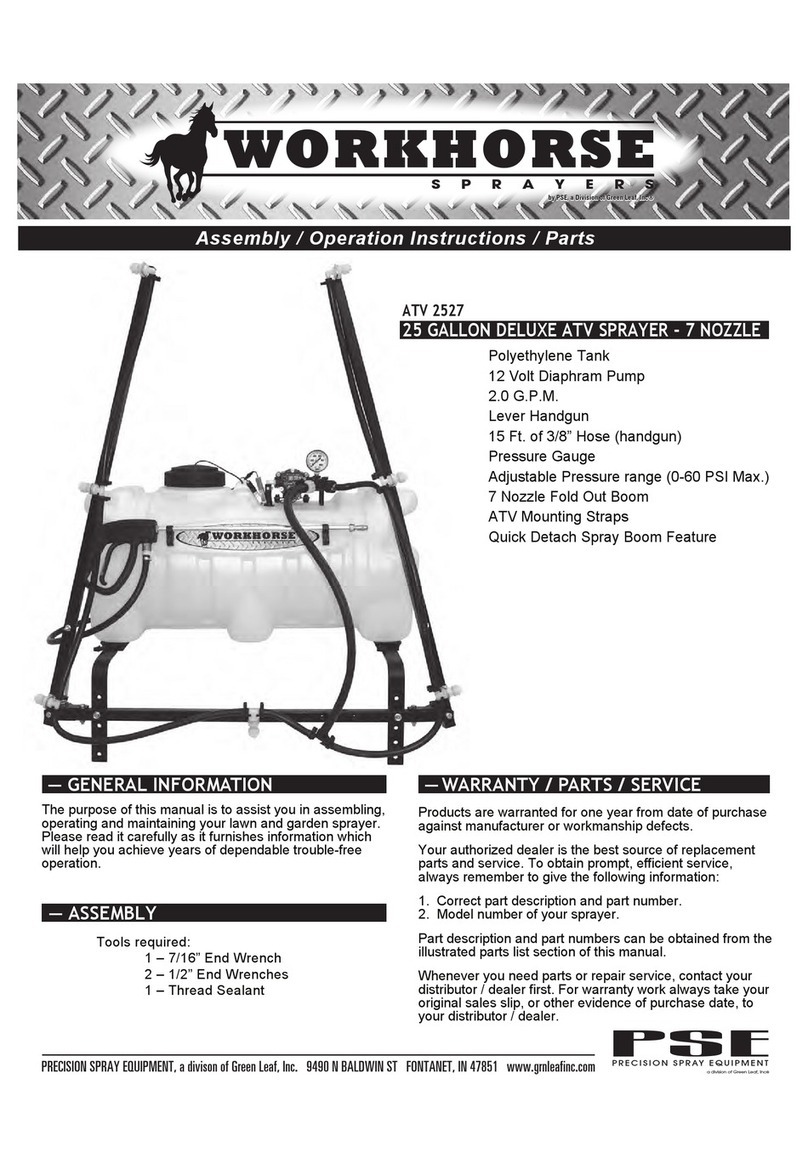Greenleaf PSE Workhorse ATV 2527 Assembly / operation instructions / parts Greenleaf PSE Workhorse ATV 2527 Assembly / operation instructions / parts