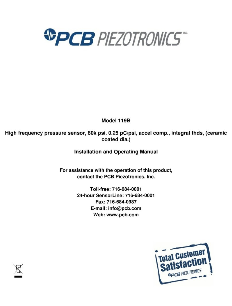 PCB Piezotronics 119B Installation and operating manual PCB Piezotronics 119B Installation and operating manual