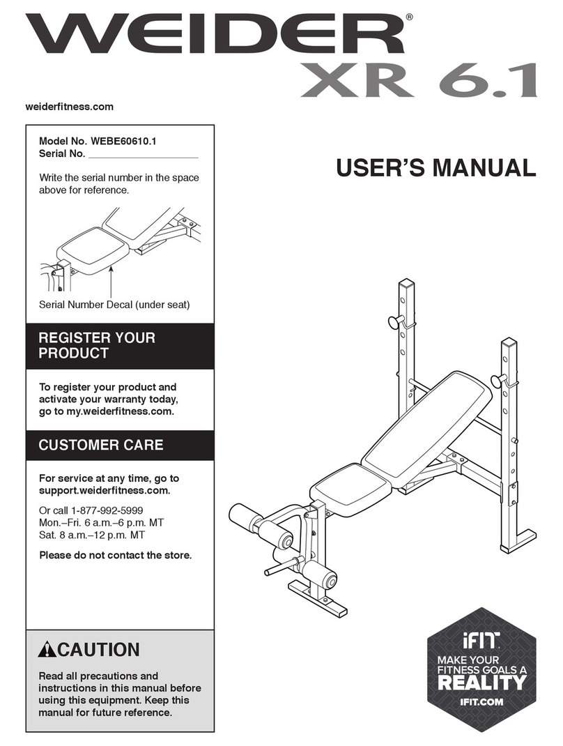 ICON WEIDER XR 6.1 user manual