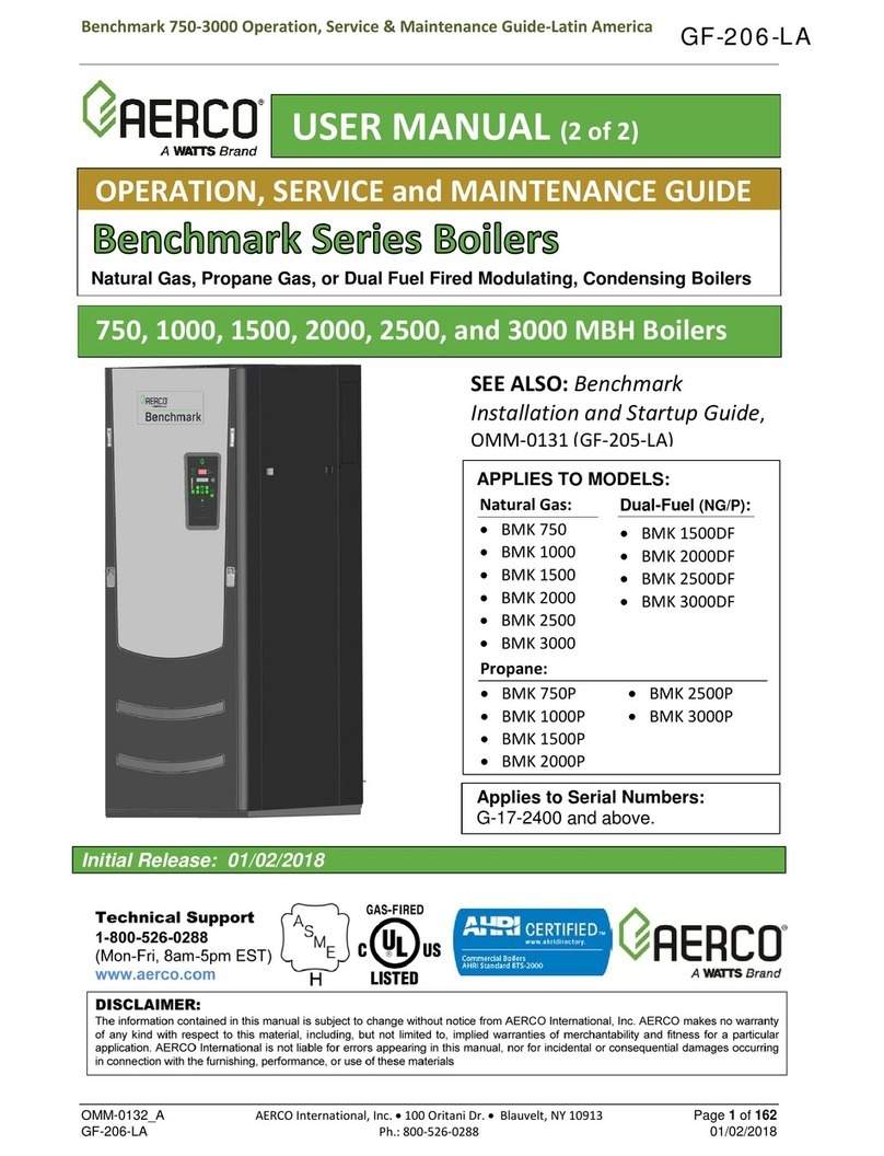 Watts AERCO Benchmark BMK 1500DF User manual Watts AERCO Benchmark BMK 1500DF User manual