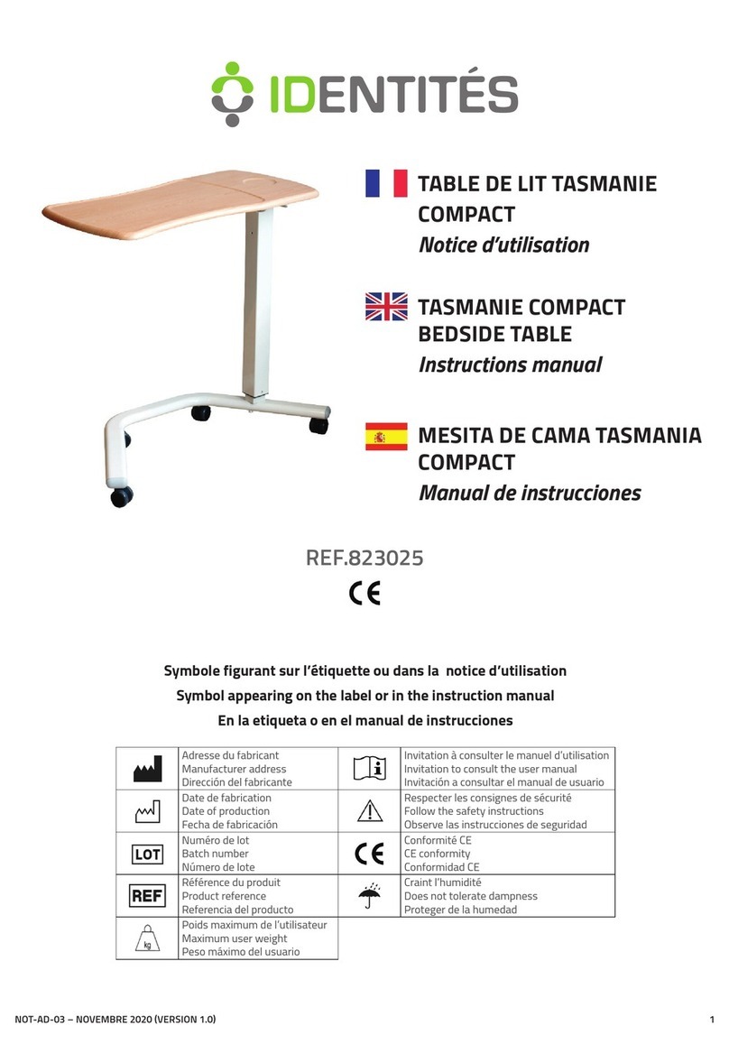 identités TASMANIE 823025 instruction manual