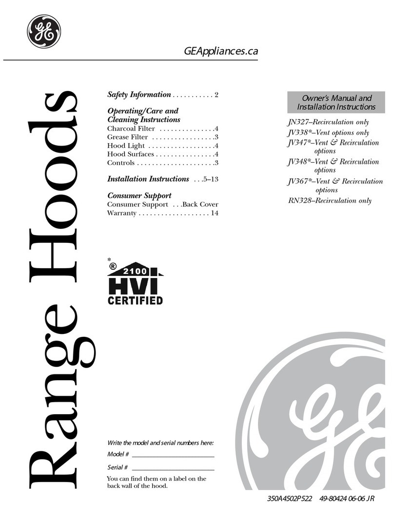GE JN327 Series Operating instructions