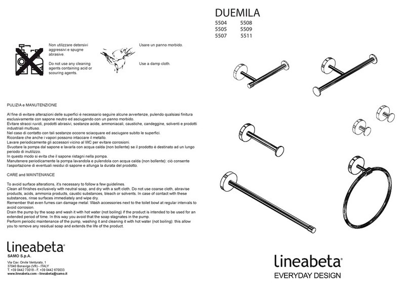 lineabeta DUEMILA 5504 Fixing instructions