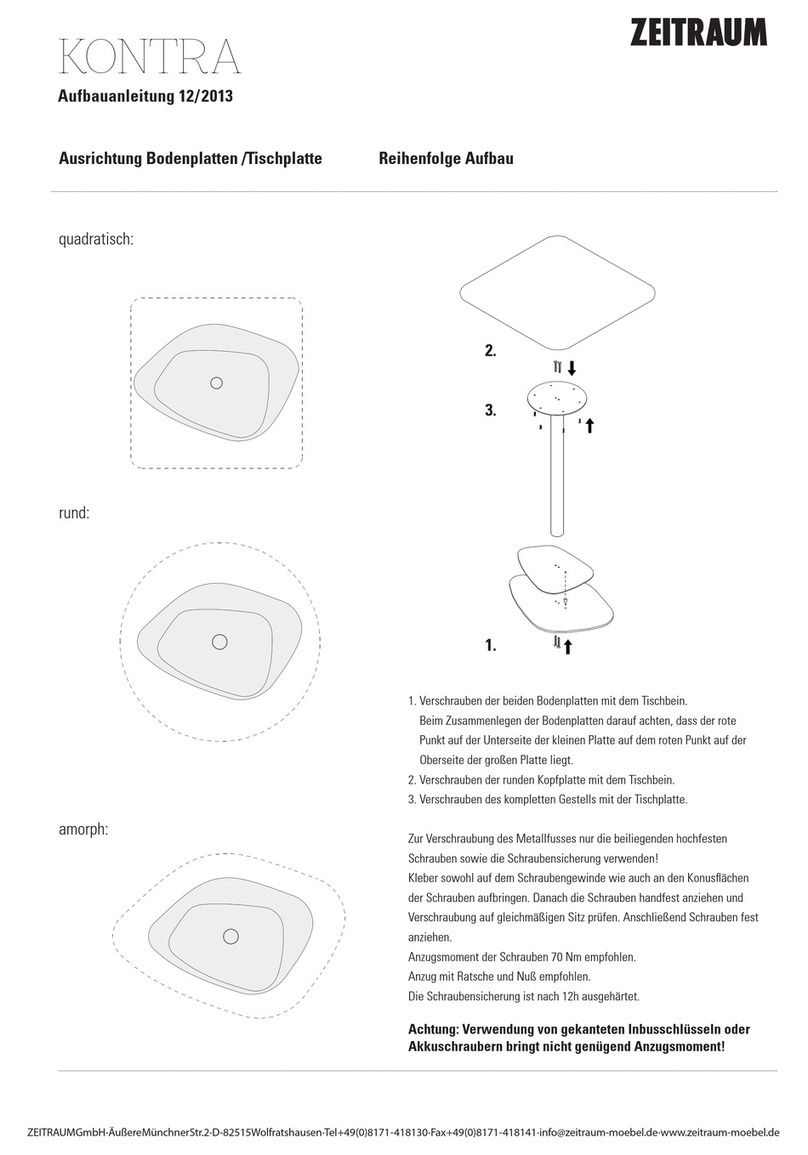 ZEITRAUM KONTRA Assembly instructions
