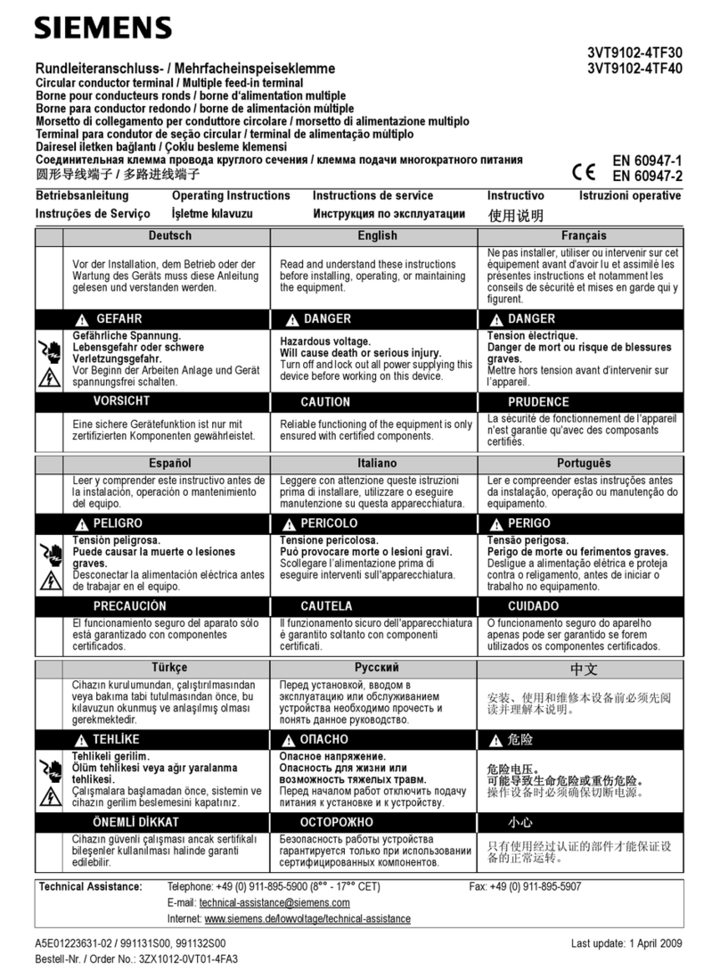Siemens 3VT9102-4TF30 User manual