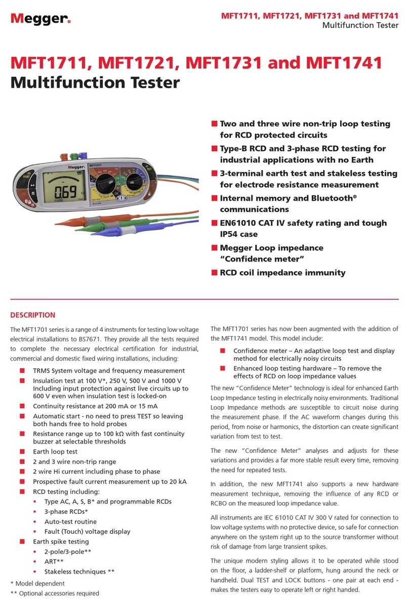 Megger MFT1711 quick start guide