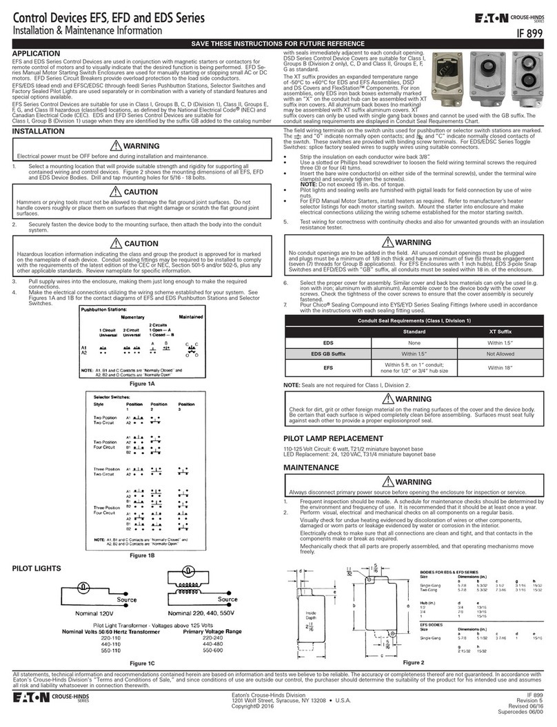 Eaton EDS Series Installation & maintenance information Eaton EDS Series Installation & maintenance information
