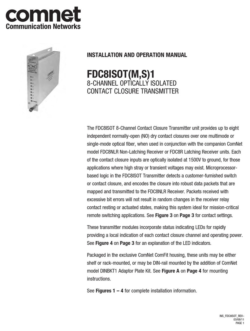 Comnet FDC8ISOT1 User manual