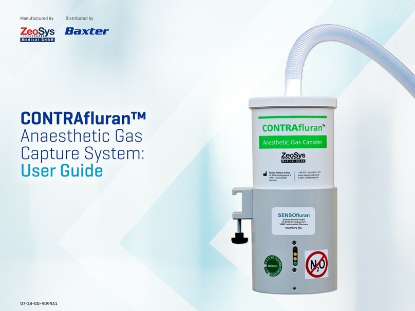 baxter ZeoSys CONTRAfluran User manual