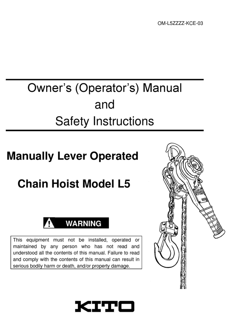 KITO L5 Owner's manual and safety instructions