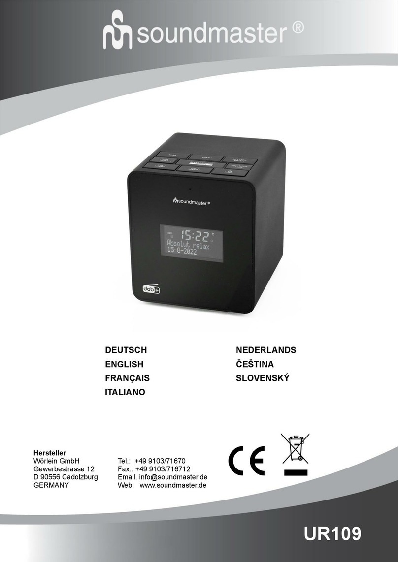 SOUNDMASTER UR109 manual