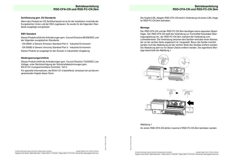 Pepperl+Fuchs RSD-CFA-CN User manual