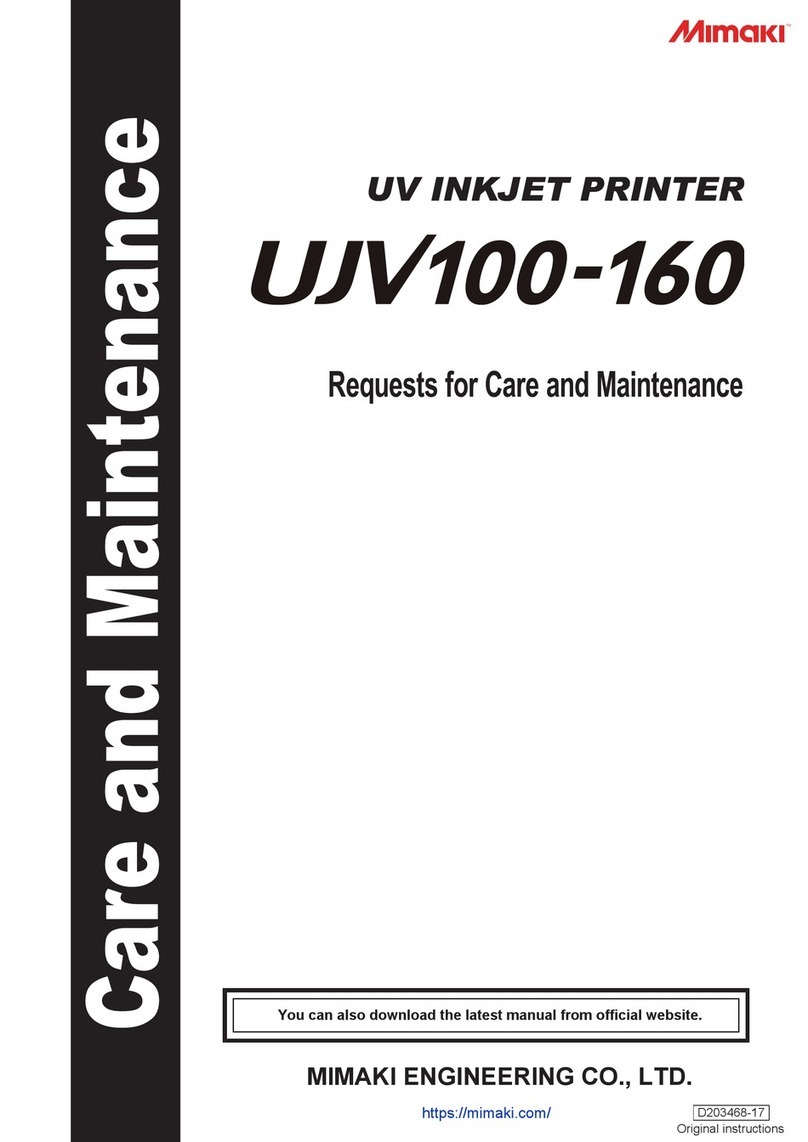 MIMAKI UJV100-160 Maintenance manual MIMAKI UJV100-160 Maintenance manual