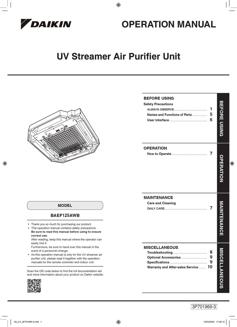 Daikin BAEF125AWB Operation manual