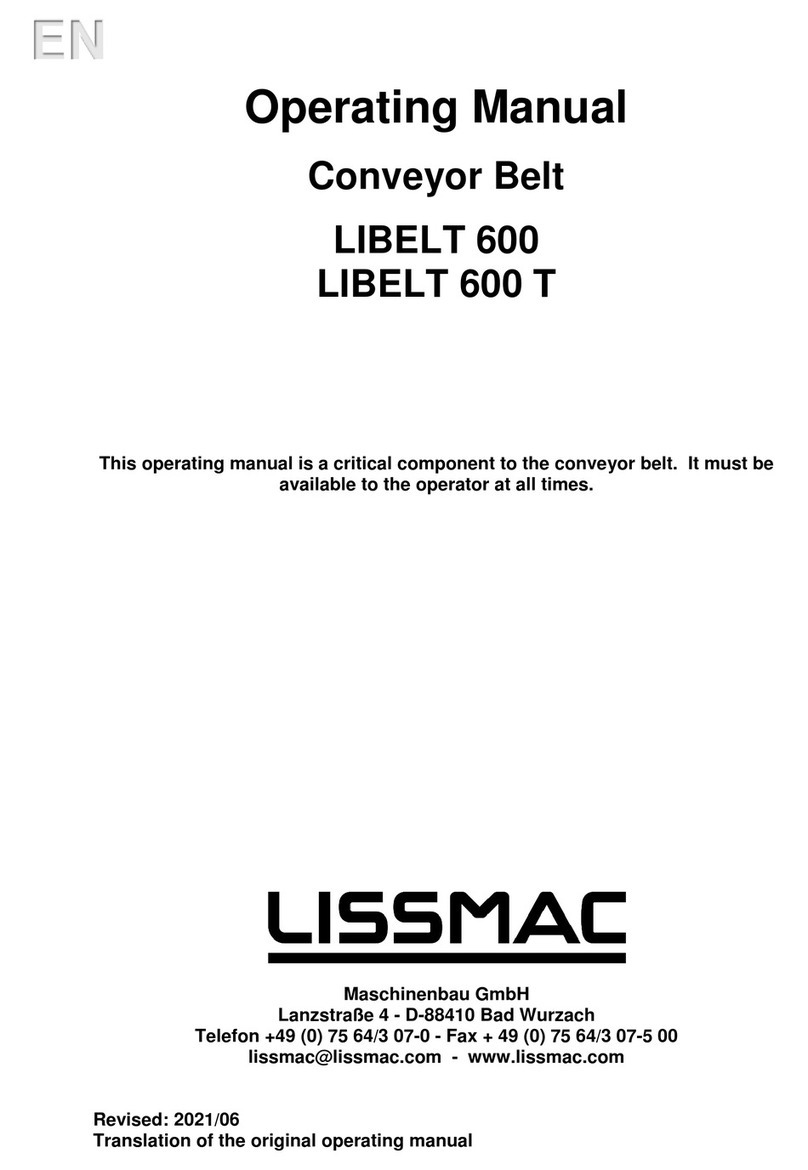 Lissmac LIBELT 600 operating manual