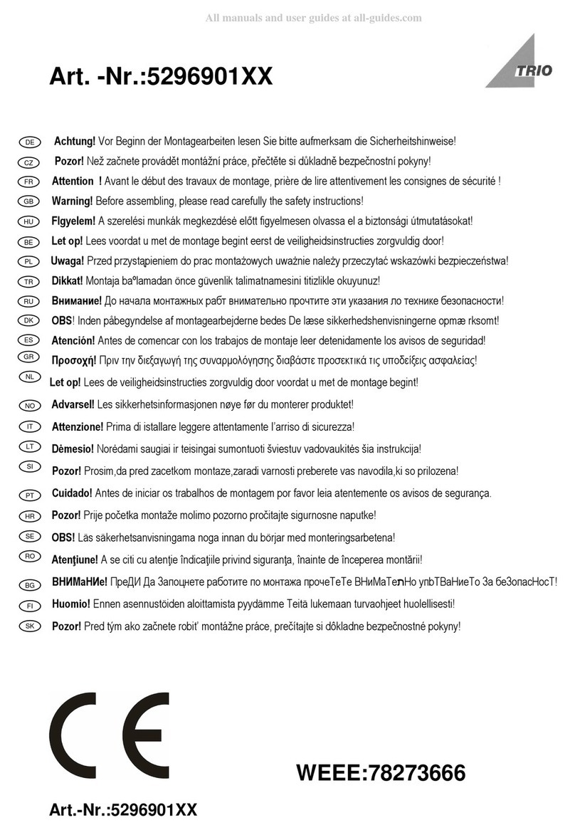 Trio 5296901 Series Instruction manual